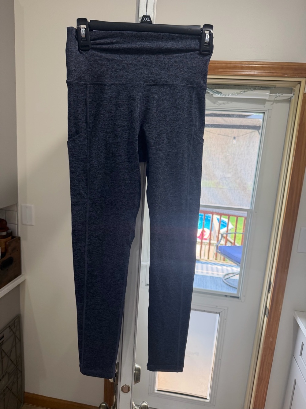 aerie Dark Heather Gray/blue High-Waist Leggings with Side Pockets